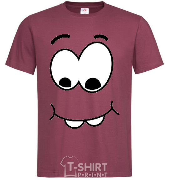 Men's T-Shirt SHY SMILE burgundy фото