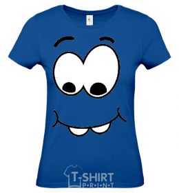 Women's T-shirt SHY SMILE royal-blue фото
