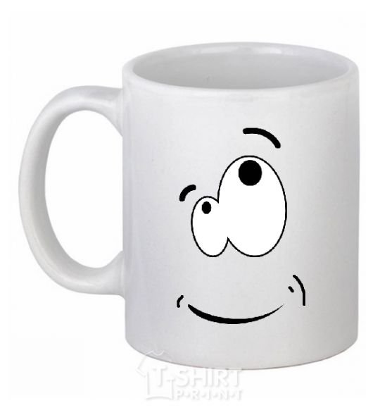 Ceramic mug CARTOON SMILE White фото