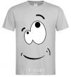 Men's T-Shirt CARTOON SMILE grey фото