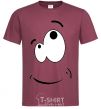 Men's T-Shirt CARTOON SMILE burgundy фото