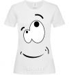 Women's T-shirt CARTOON SMILE White фото