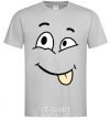 Men's T-Shirt TONGUE SMILE grey фото