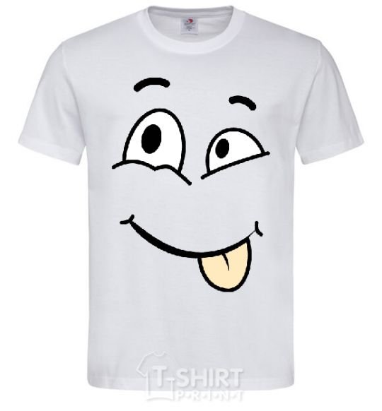 Men's T-Shirt TONGUE SMILE White фото
