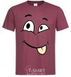 Men's T-Shirt TONGUE SMILE burgundy фото