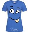 Женская футболка TONGUE SMILE Ярко-синий фото