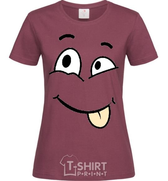 Женская футболка TONGUE SMILE Бордовый фото