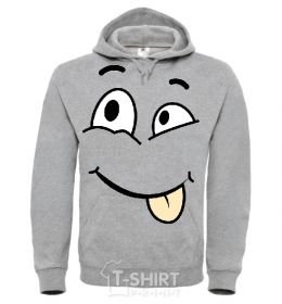 Men`s hoodie TONGUE SMILE sport-grey фото