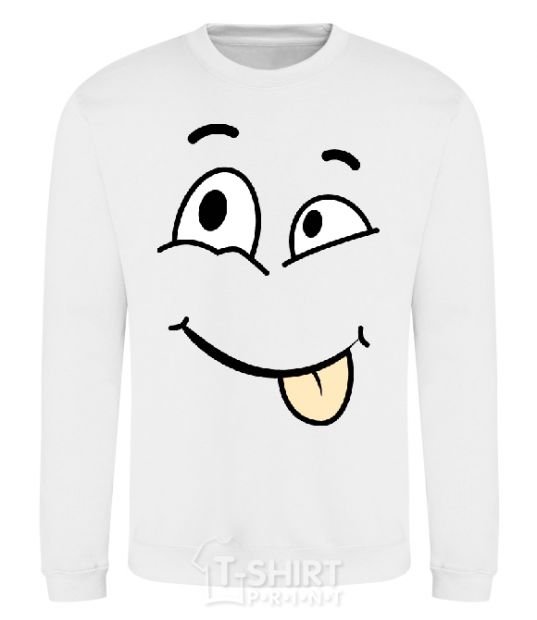 Sweatshirt TONGUE SMILE White фото