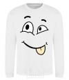 Sweatshirt TONGUE SMILE White фото