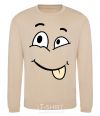 Sweatshirt TONGUE SMILE sand фото