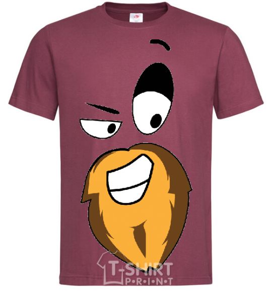 Men's T-Shirt BEARDY SMILE burgundy фото