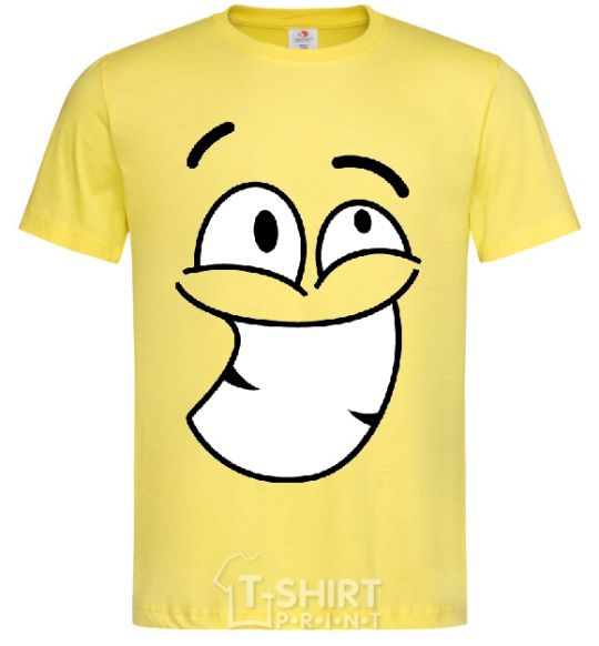 Men's T-Shirt BIG TEETH SMILE cornsilk фото