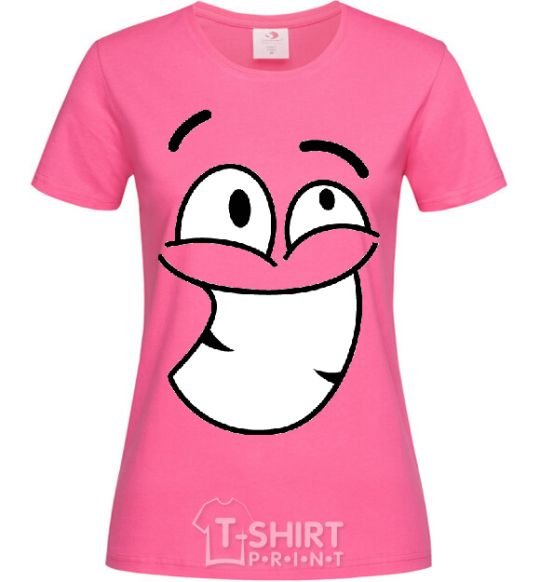 Женская футболка BIG TEETH SMILE Ярко-розовый фото