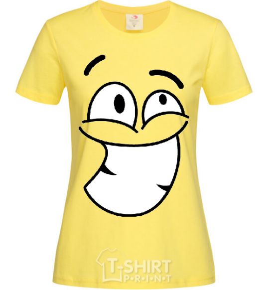 Women's T-shirt BIG TEETH SMILE cornsilk фото