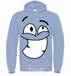 Men`s hoodie BIG TEETH SMILE sky-blue фото