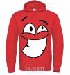 Men`s hoodie BIG TEETH SMILE bright-red фото