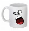 Ceramic mug ANGRY SMILE White фото