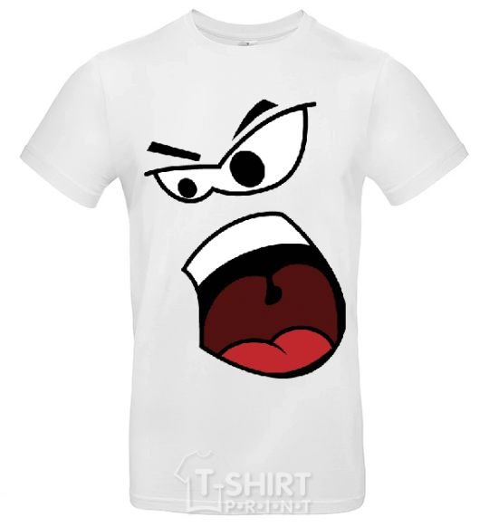 Men's T-Shirt ANGRY SMILE White фото