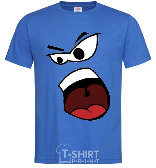 Men's T-Shirt ANGRY SMILE royal-blue фото