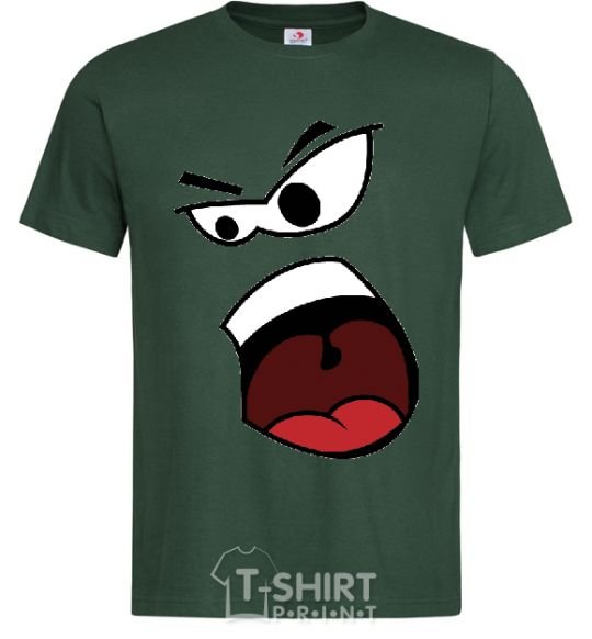 Men's T-Shirt ANGRY SMILE bottle-green фото