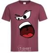 Men's T-Shirt ANGRY SMILE burgundy фото