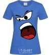 Women's T-shirt ANGRY SMILE royal-blue фото