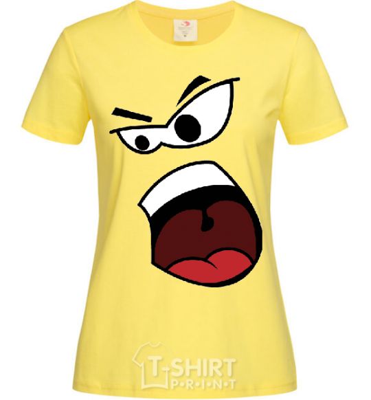 Женская футболка ANGRY SMILE Лимонный фото