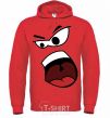 Men`s hoodie ANGRY SMILE bright-red фото
