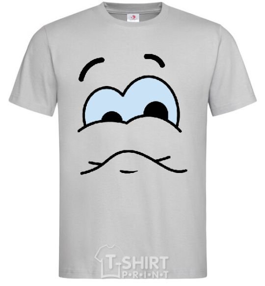 Men's T-Shirt UPSET SMILE grey фото