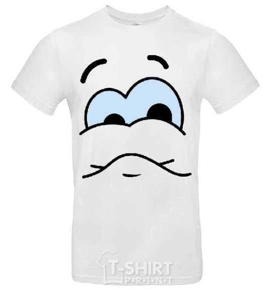 Men's T-Shirt UPSET SMILE White фото