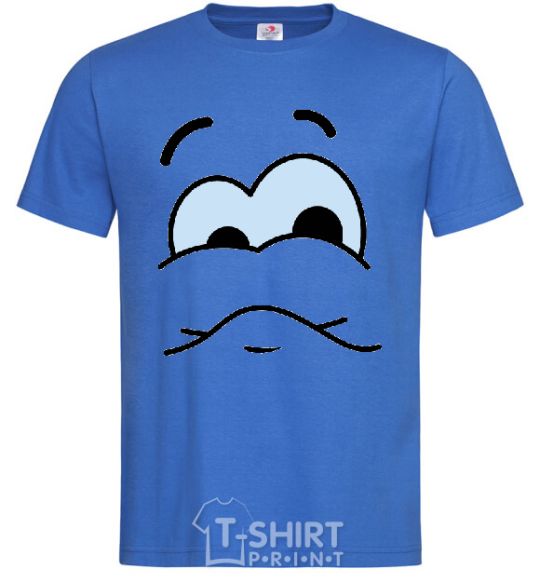 Men's T-Shirt UPSET SMILE royal-blue фото
