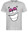 Men's T-Shirt FLIRTING SMILE grey фото