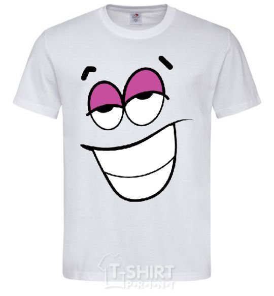Men's T-Shirt FLIRTING SMILE White фото