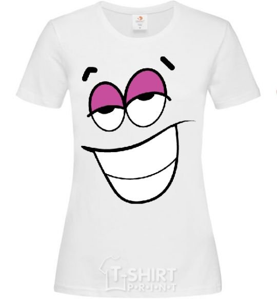 Women's T-shirt FLIRTING SMILE White фото