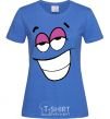 Women's T-shirt FLIRTING SMILE royal-blue фото