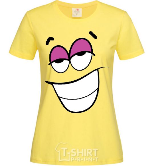 Women's T-shirt FLIRTING SMILE cornsilk фото