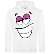 Men`s hoodie FLIRTING SMILE White фото