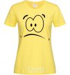 Women's T-shirt SHOCKED SMILE cornsilk фото