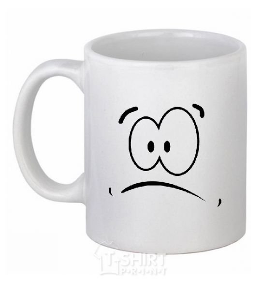 Ceramic mug SHOCKED SMILE White фото