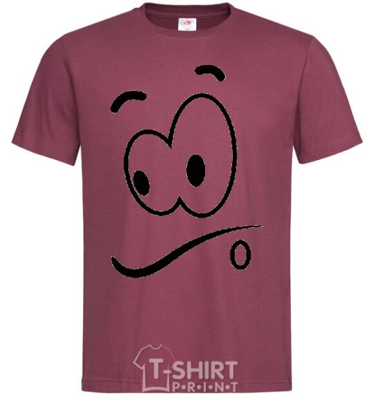Men's T-Shirt STARRING SMILE burgundy фото