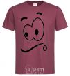 Men's T-Shirt STARRING SMILE burgundy фото