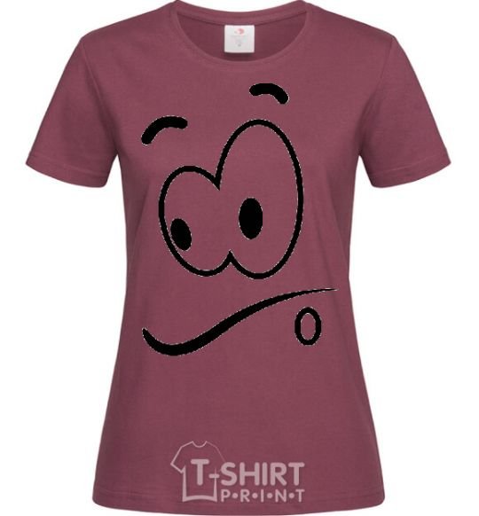 Women's T-shirt STARRING SMILE burgundy фото