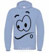 Men`s hoodie STARRING SMILE sky-blue фото