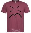 Men's T-Shirt SLEEPY SMILE burgundy фото