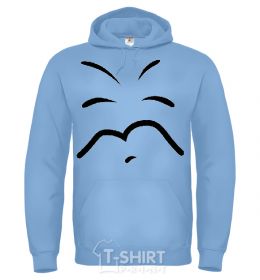 Men`s hoodie SLEEPY SMILE sky-blue фото