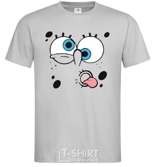 Men's T-Shirt SPUNCH BOB screams grey фото