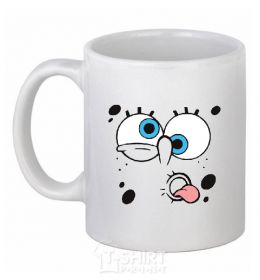 Ceramic mug SPUNCH BOB screams White фото