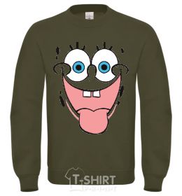 Sweatshirt SPUNCH BOB face showing his tongue sand фото