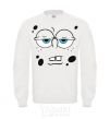 Sweatshirt SPUNCH BOB tired face White фото